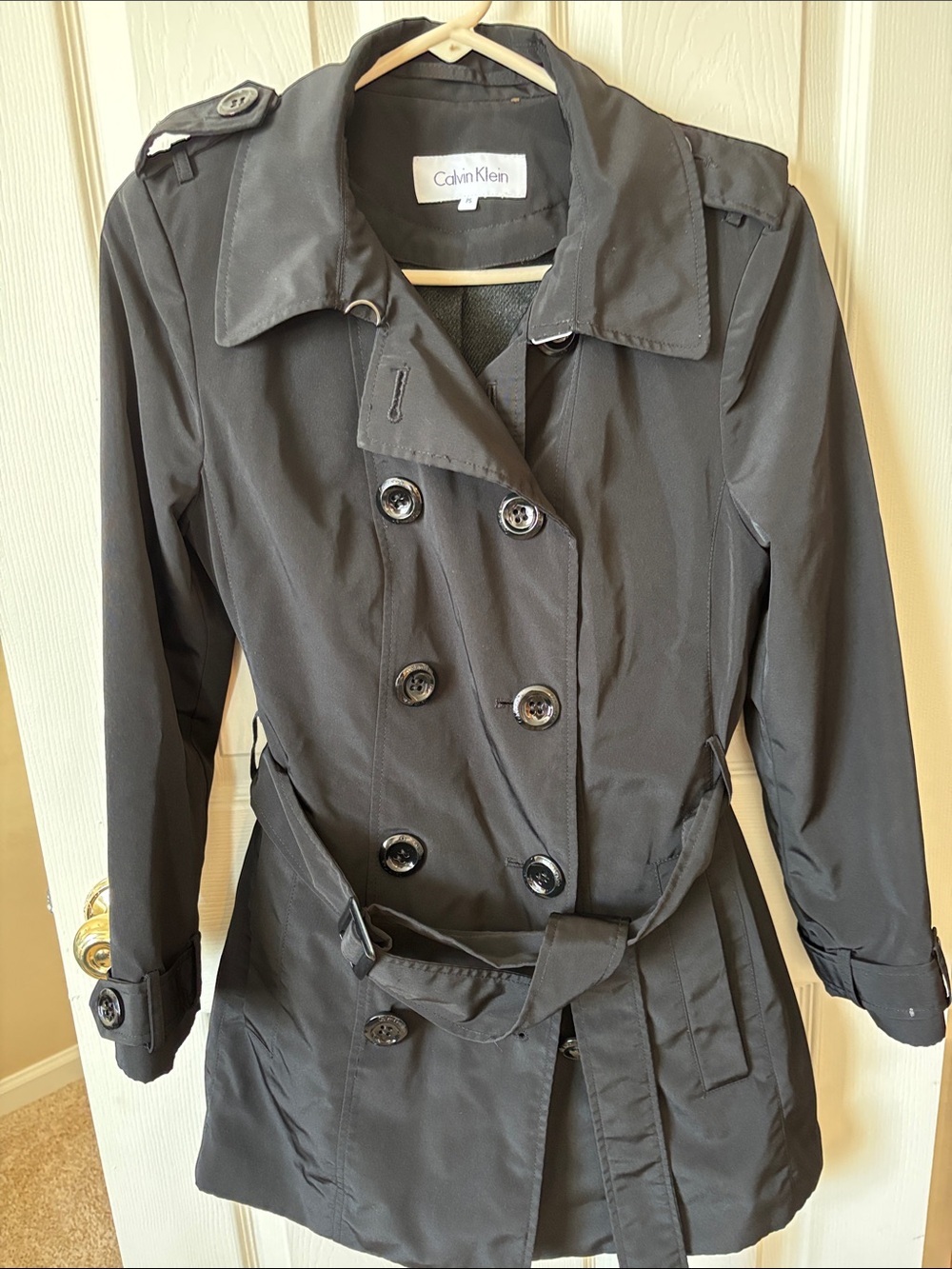 Calvin Klein Women's Black Trench Coat
